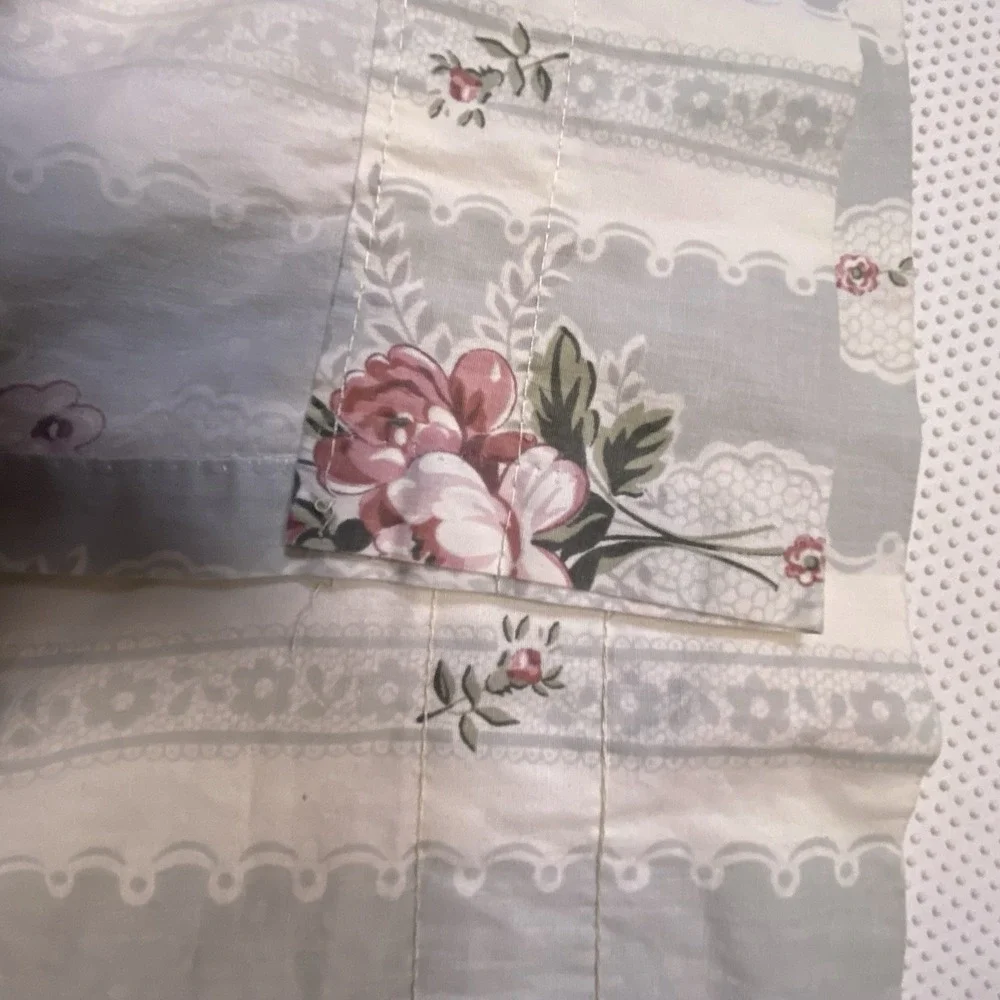 Vintage Croscill Priscilla window valance shabby chic cottage core romantic rose